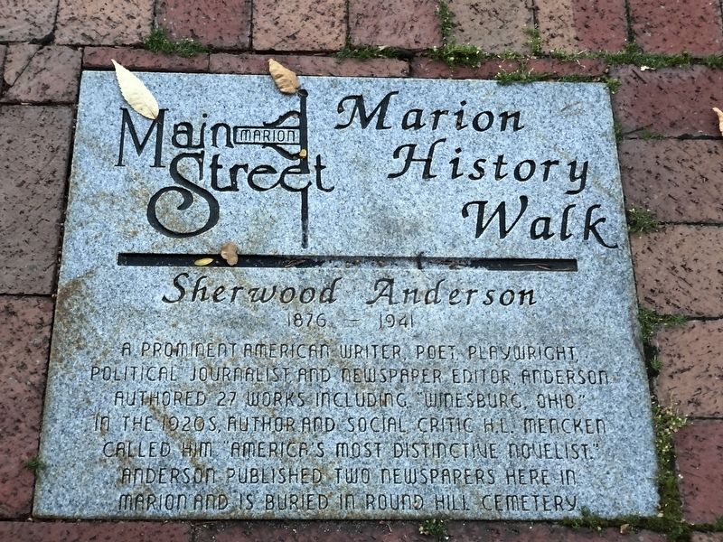 Sherwood Anderson Marker image. Click for full size.