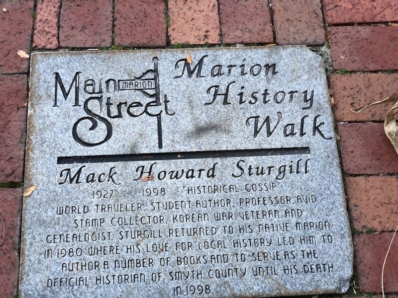Mack Howard Sturgill Marker image. Click for full size.