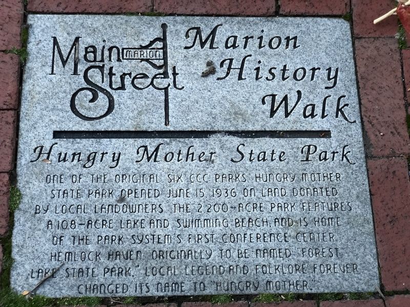 Hungry Mother State Park Marker image. Click for full size.
