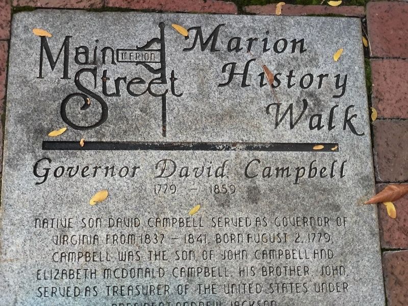 Governor David Campbell Marker. Click for full size. Governor David Campbell Marker image. Click for full size.
