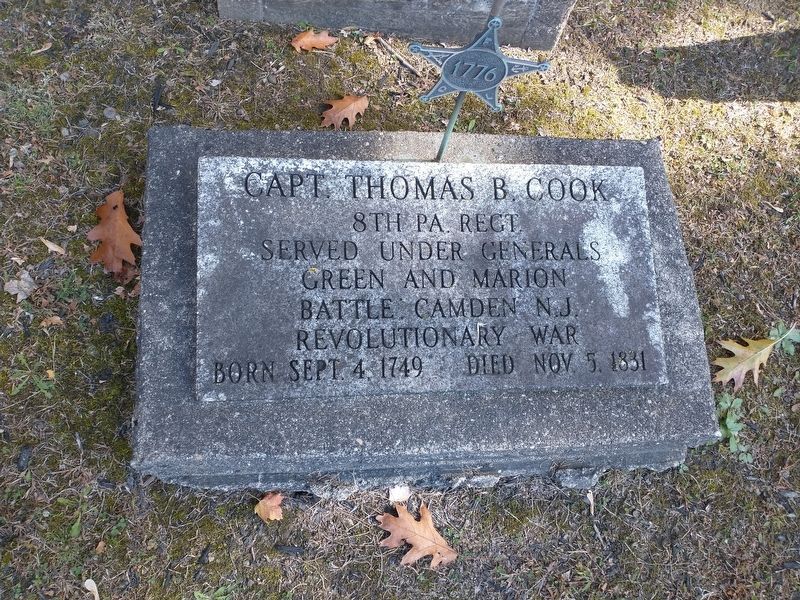 Capt. Thomas B. Cook Marker image. Click for full size.