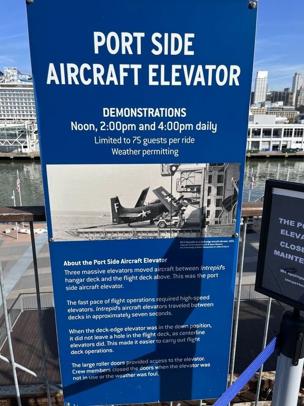 Port Side Aircraft Elevator Marker image. Click for full size.