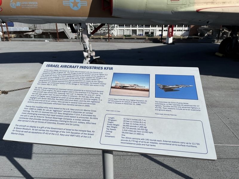 Israel Aircraft Industries Kfir Marker image. Click for full size.