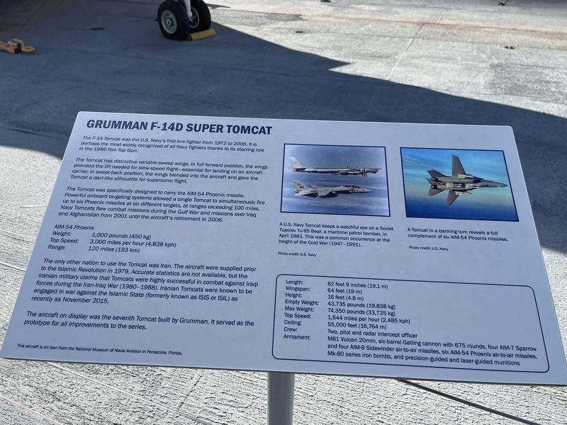 Grumman F-14D Super Tomcat Marker image. Click for full size.
