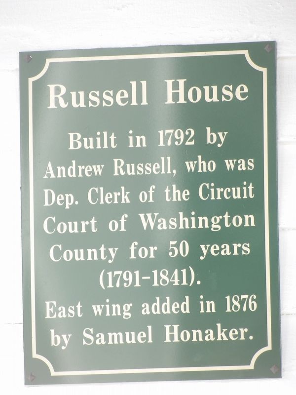 Russell House Marker image. Click for full size.