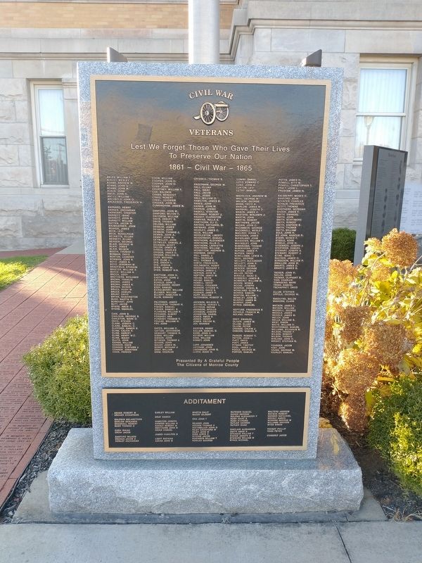 Monroe County Civil War Veterans Memorial image. Click for full size.