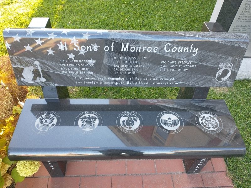11 Sons Of Monroe County Marker image. Click for full size.