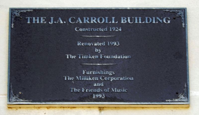 The J.A. Carroll Building Marker image. Click for full size.