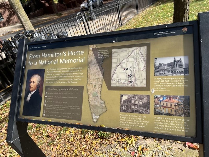 From Hamilton's Home to a National Memorial image. Click for full size.