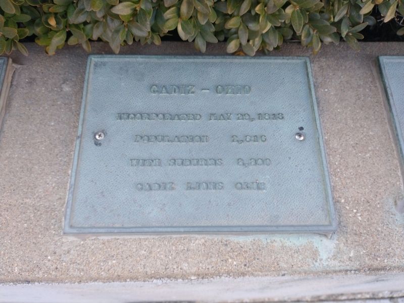Cadiz, Ohio Marker image. Click for full size.