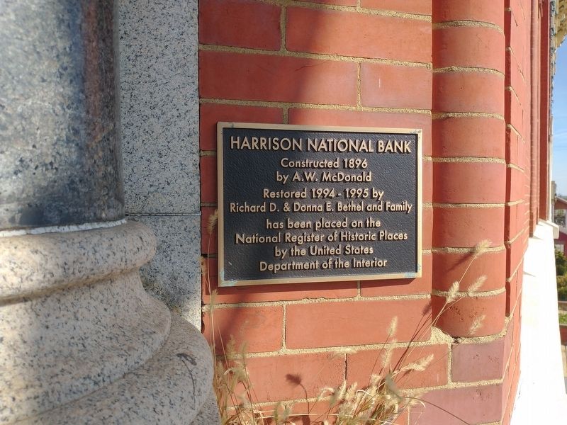 Harrison National Bank Marker image. Click for full size.