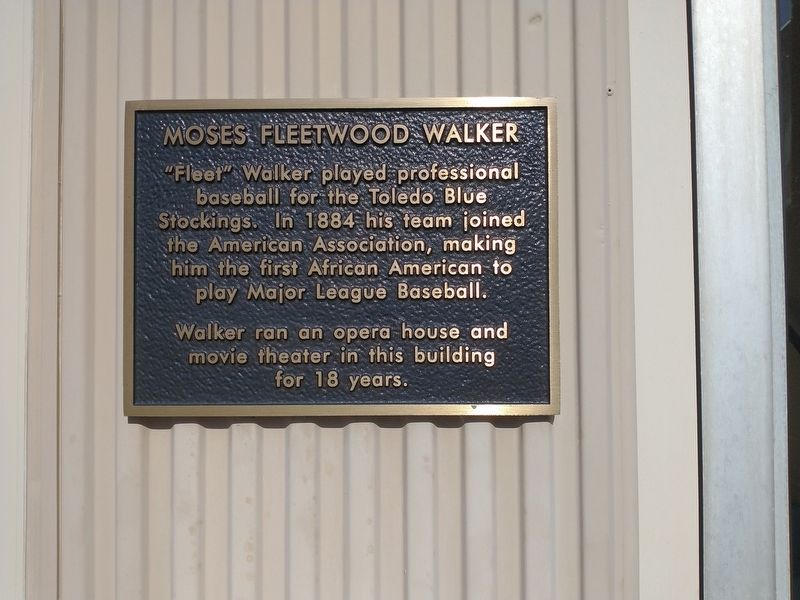Moses Fleetwood Walker Marker image. Click for full size.
