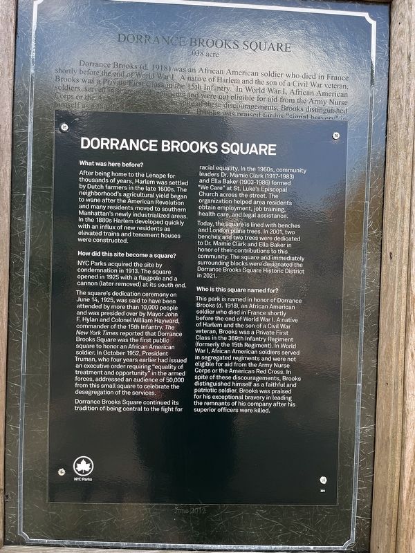 Dorrance Brooks Square Marker image. Click for full size.