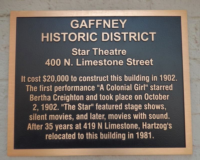 Star Theatre Marker image. Click for full size.