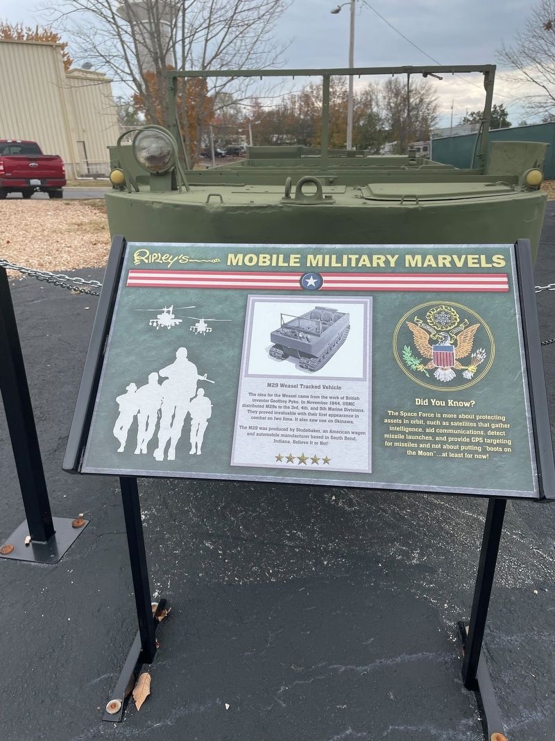 M29 Weasel Tracked Vehicle Marker image. Click for full size.