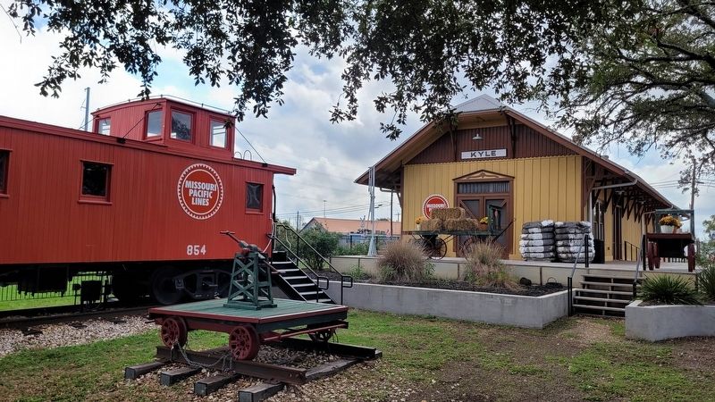 The Kyle Depot with a caboose image. Click for full size.