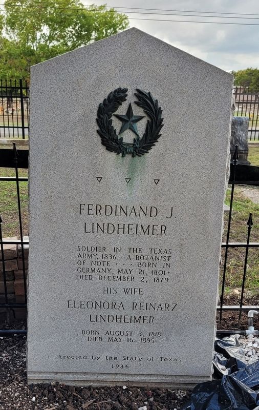 Ferdinand J. Lindheimer Marker image. Click for full size.