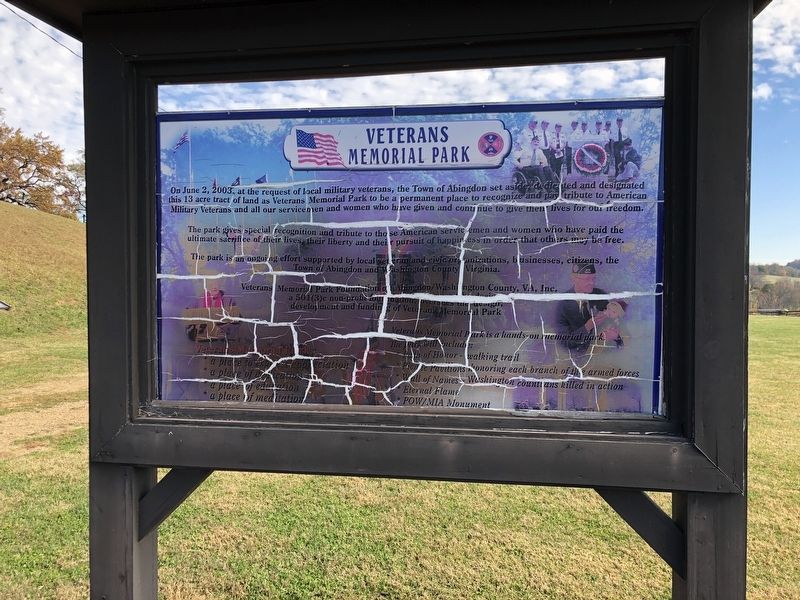 Veterans Memorial Park Marker image. Click for full size.