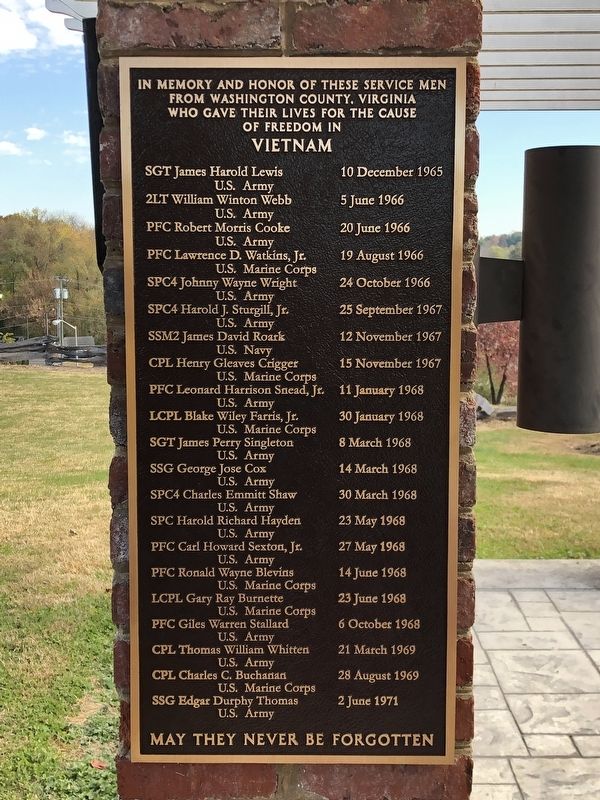 Washington County Vietnam Memorial. Click for full size. Washington County Vietnam Memorial image. Click for full size.
