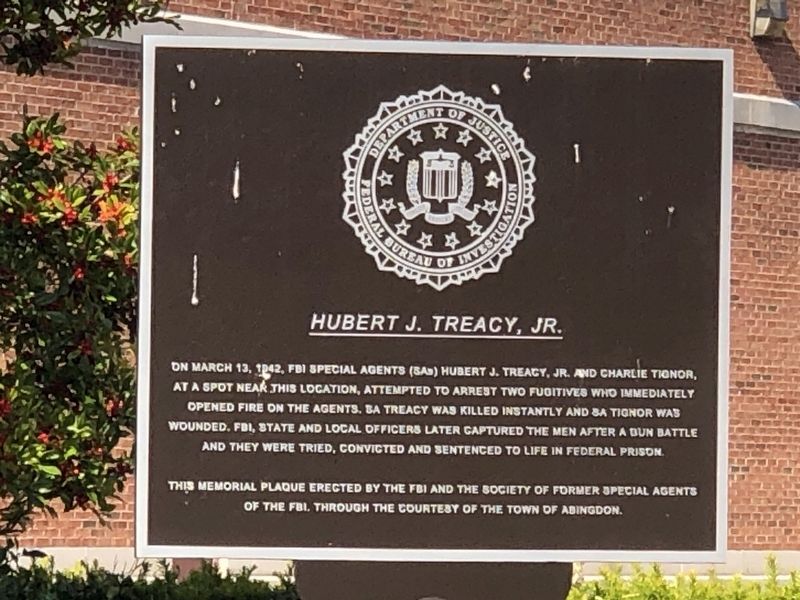 Hubert J. Treacy, Jr. Marker. Click for full size. Hubert J. Treacy, Jr. Marker image. Click for full size.