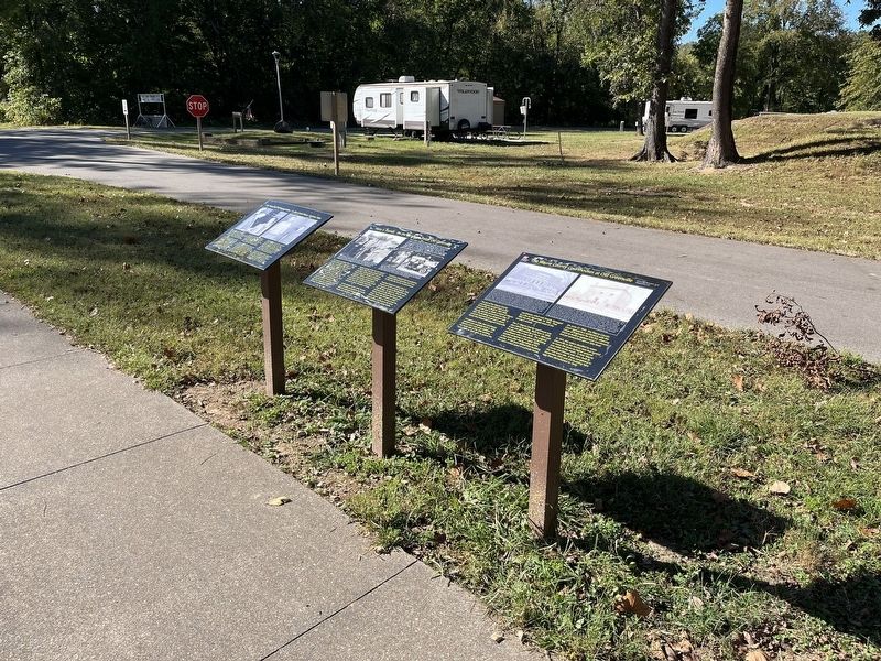 Three Markers along the Memory Lane Trail image. Click for full size.