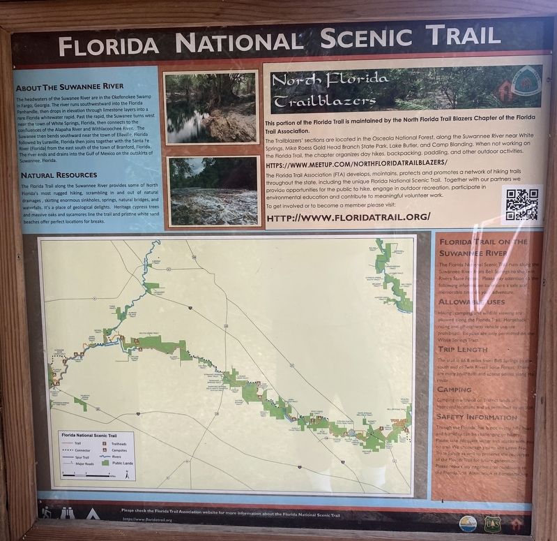 Florida National Scenic Trail. Click for full size. Florida National Scenic Trail image. Click for full size.