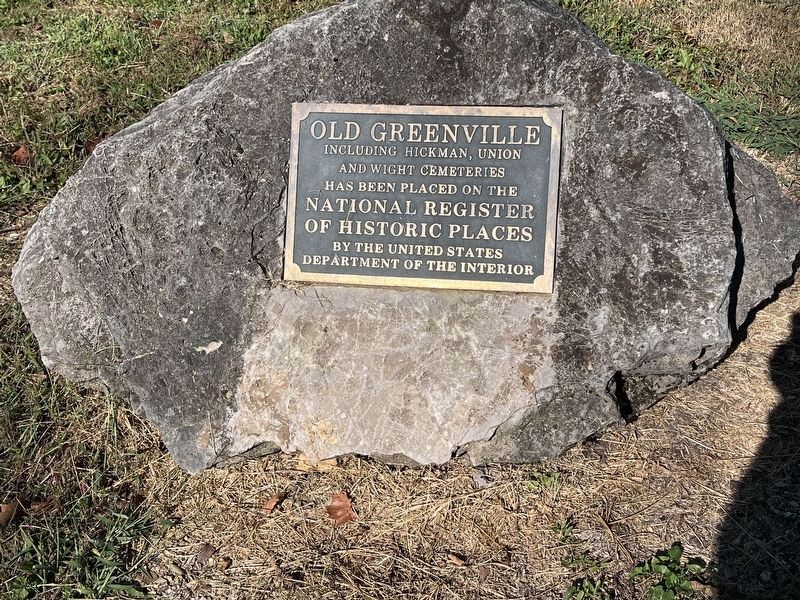 Old Greenville NHRP Plaque image. Click for full size.