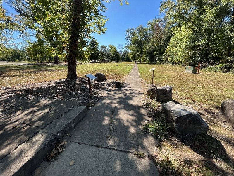 Markers along Memory Lane Trail image. Click for full size.