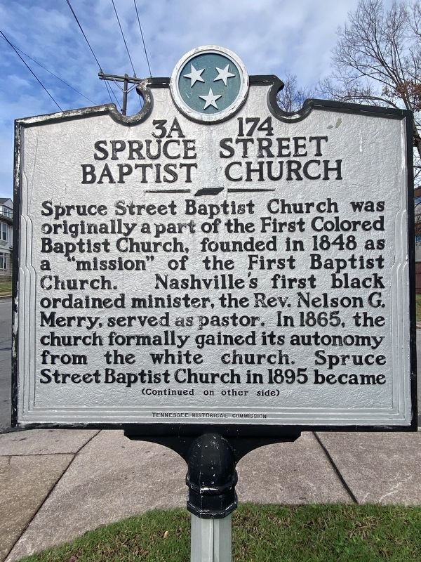 Spruce Street Baptist Church Marker image. Click for full size.