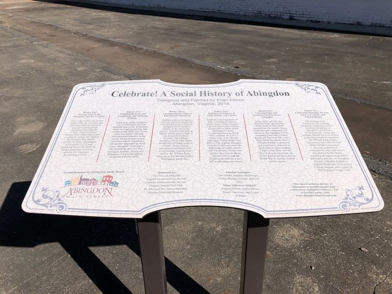 Celebrate! A Social History of Abingdon Marker image. Click for full size.