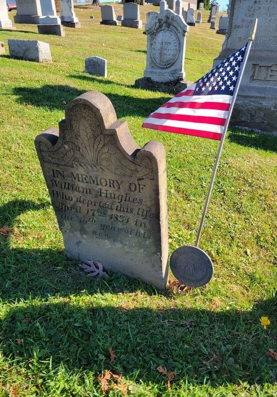Grave of Revolutionary War Soldier<br>William Hughes image. Click for full size.