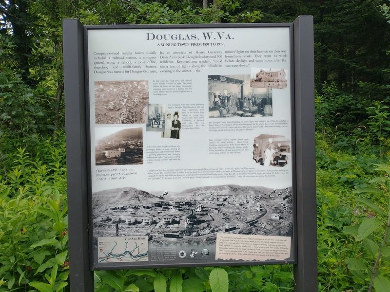 Douglas, W. Va. Marker. Click for full size. Douglas, W. Va. Marker image. Click for full size.