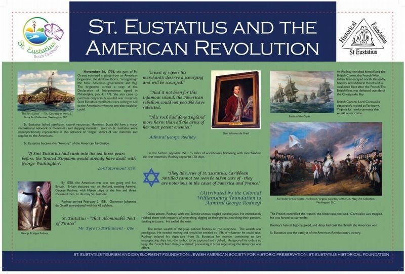 St. Eustatius and the American Revolution Marker image. Click for full size.