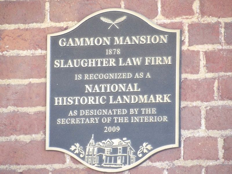 Gammon Mansion Marker image. Click for full size.