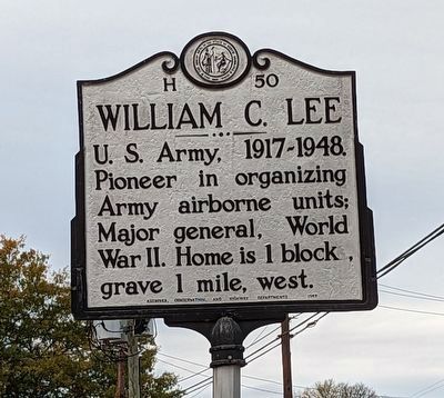 William C. Lee Marker image. Click for full size.