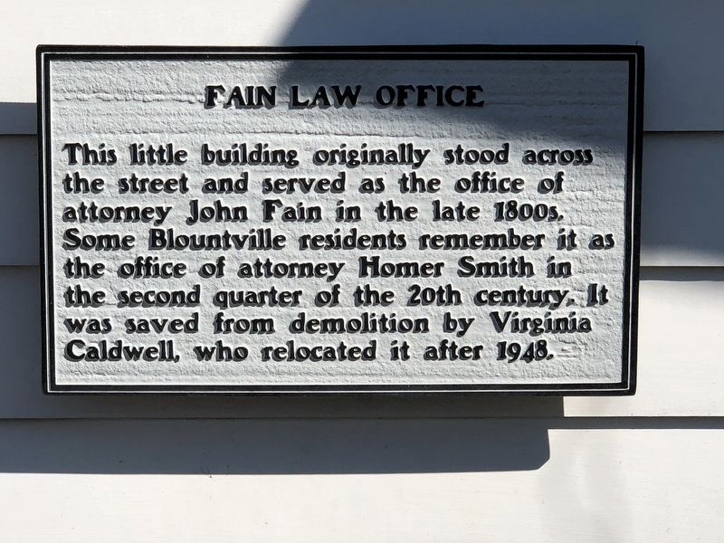 Fain Law Office Marker image. Click for full size.