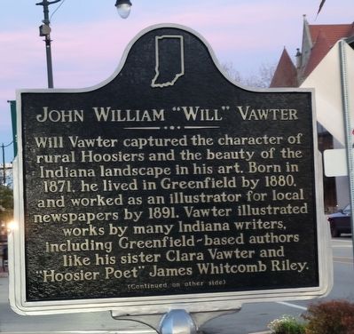John William Will Vawter Marker, Side One image. Click for full size.