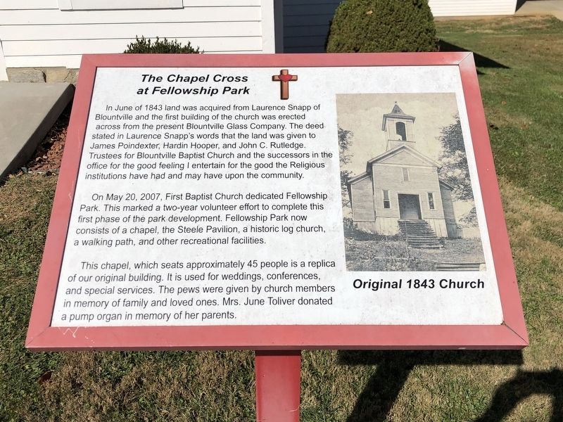 The Chapel Cross at Fellowship Park Marker image. Click for full size.