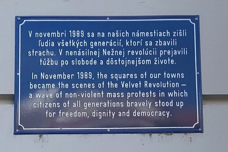 Velvet Revolution Marker image. Click for full size.
