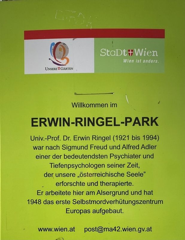 Erwin-Ringel-Park Marker image. Click for full size.