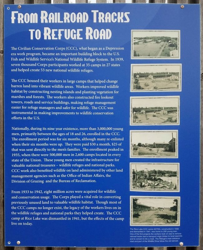 From Railroad Tracks to Refuge Road Marker image. Click for full size.