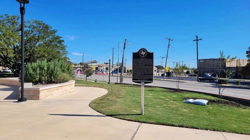 The view of the Tex Avery Marker in Heritage Square Park image. Click for full size.
