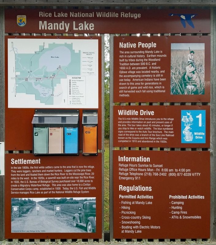 Mandy Lake Marker image. Click for full size.
