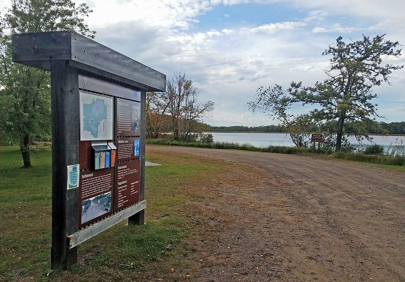 Marker at Mandy Lake in Rice Lake National Wildlife Refuge image. Click for full size.