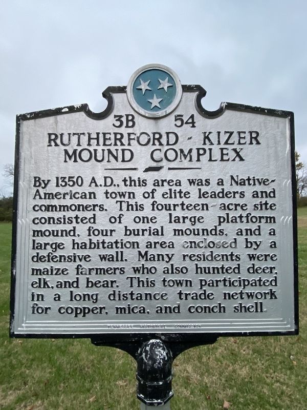 Rutherford - Kizer Mound Complex Marker image. Click for full size.