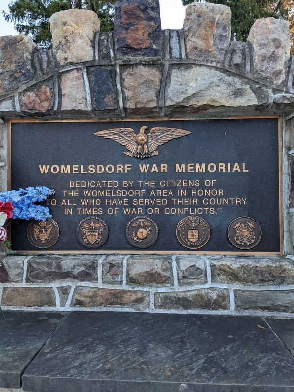Womelsdorf War Memorial Marker image. Click for full size.
