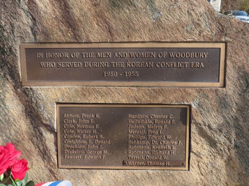 Woodbury Korean Conflict Monument. Click for full size. Woodbury Korean Conflict Monument image. Click for full size.