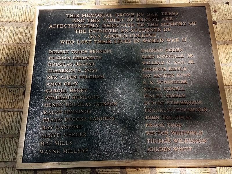 ASU Memorial Oak Grove Markers. Click for full size. ASU Memorial Oak Grove Markers image. Click for full size.