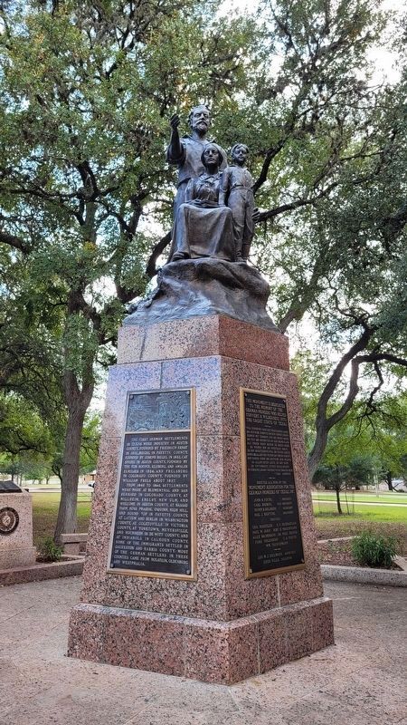 The German Pioneers Monument - Front side image. Click for full size.
