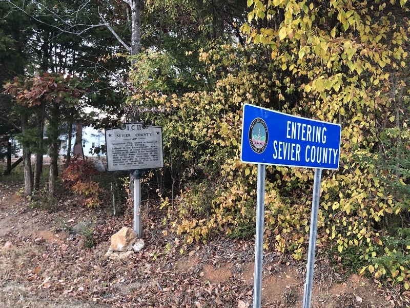 Jefferson County / Sevier County Marker image. Click for full size.